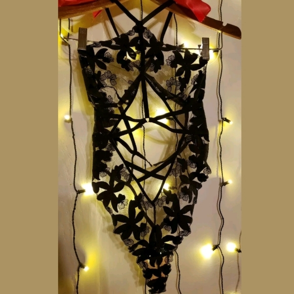 Very Sexy Embroidered Cutout Teddy - Picture 2 of 8